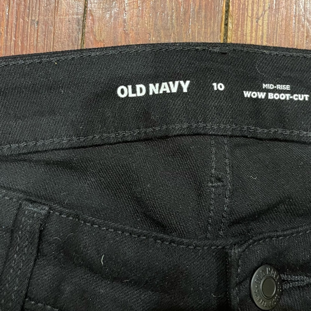 Old Navy Black Boot-Cut Jeans